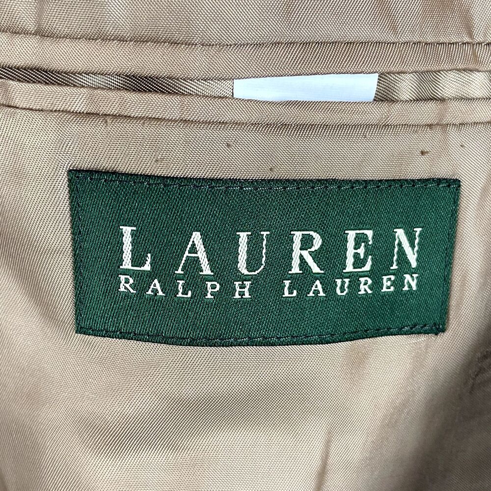 Lauren Ralph Lauren Blazer Men's 40S Tan Wool Sports Coat Jacket Notch Lapel - Picture 3 of 5